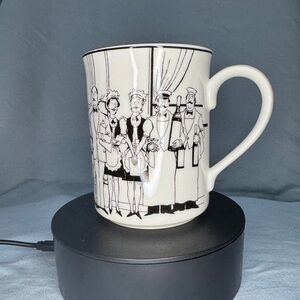 Epoch Collection Le Restaurant Mug: Black & White Wait staff